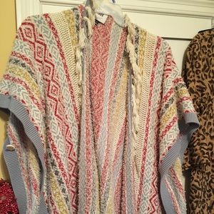 CAbi Siesta Tassel Poncho
